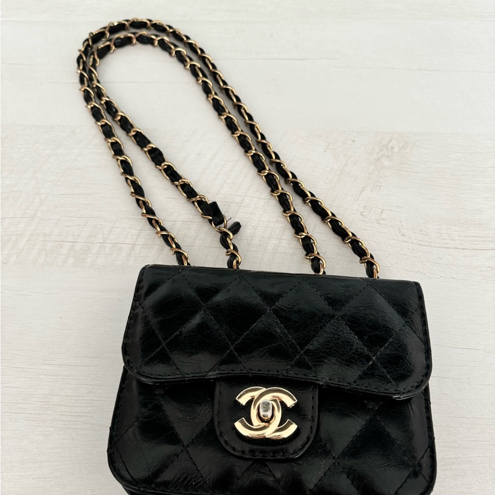 Vintage Chanel Mini Chain Square Flap Bag